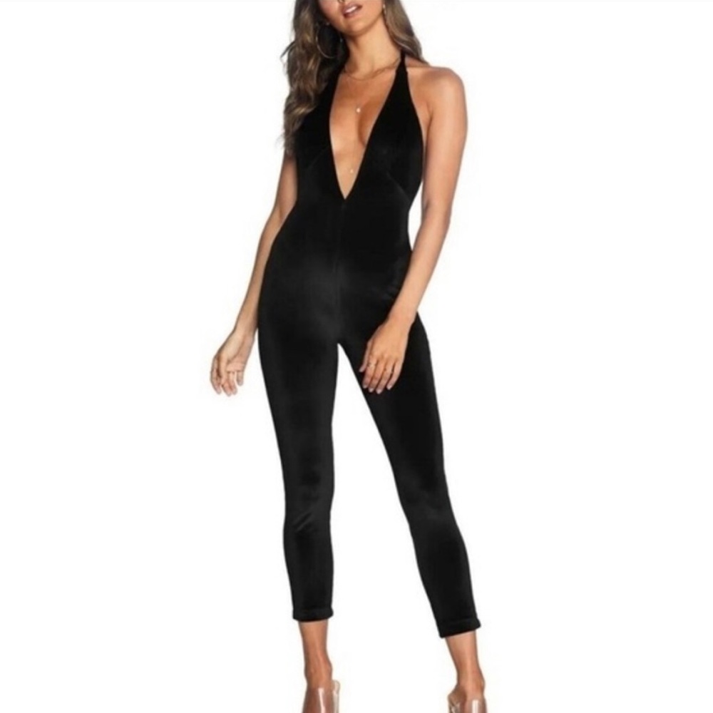 DRESS THE POPULATION Cosmopolitan Emmy jumpsuit Snakeskin xl